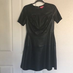 Leather look dress